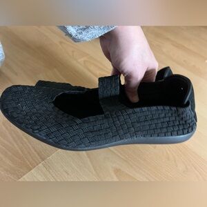 Steve Madden Black Woven Slip-On Shoes